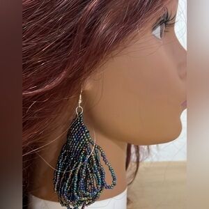 Multicolor Beaded Dangle Earrings